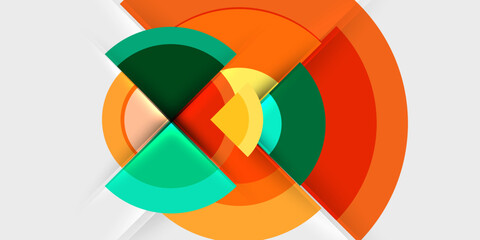 Fototapeta premium Target circle geometric abstract shapes. Vector Illustration For Wallpaper, Banner, Background, Card, Book Illustration, landing page