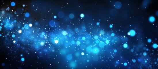 Abstract Blue Bokeh Background: Celestial Sparkle and Shimmer
