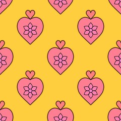 seamless pattern with hearts