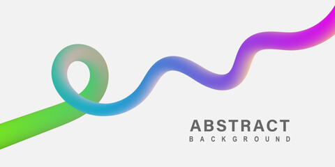 Wavy shape with Colorful gradient. Vector illustration.