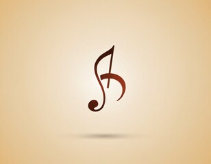 Fototapeta premium a modern, minimalistic logo featuring a stylized musical note. The logo should convey creativity and professionalism, making it suitable for a music-related business, app, or brand. Ai generated image