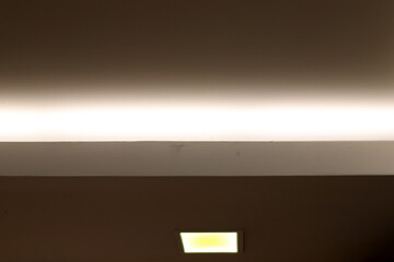 Bright lighting of buildings and structures close-up. Abstract drawings and backgrounds.