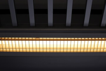 Bright lighting of buildings and structures close-up. Abstract drawings and backgrounds.