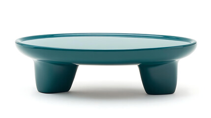 A blue table with a blue top and a blue base