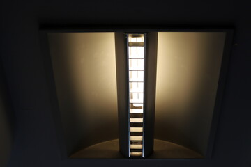 Bright lighting of buildings and structures close-up. Abstract drawings and backgrounds.