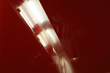 Bright lighting of buildings and structures close-up. Abstract drawings and backgrounds.