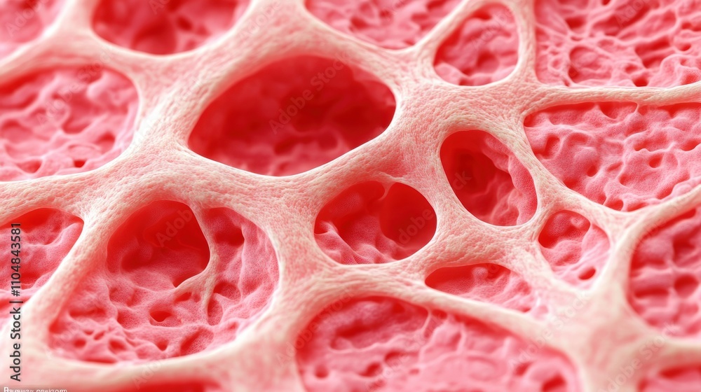 Poster Biological tissue structure microscopic view science laboratory cellular composition