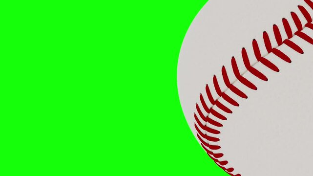 Baseball Throw Closeup Transition on green background overlay