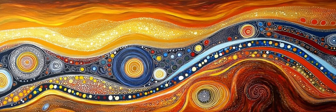 Vibrant Aboriginal Dot Painting and Cultural Expression in Australian Indigenous Art