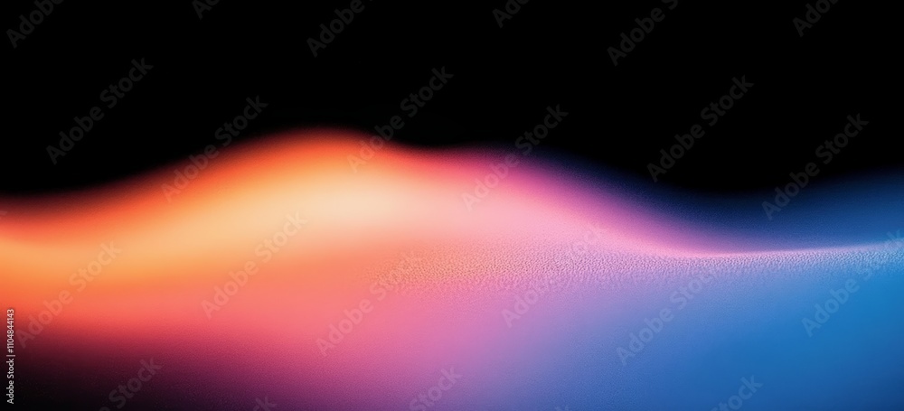 Poster gradient background black to soft orange pink blue abstract smooth texture design