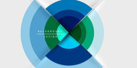 Obraz premium Techno circles and semi circles. Vector Illustration For Wallpaper, Banner, Background, Card, Book Illustration, landing page