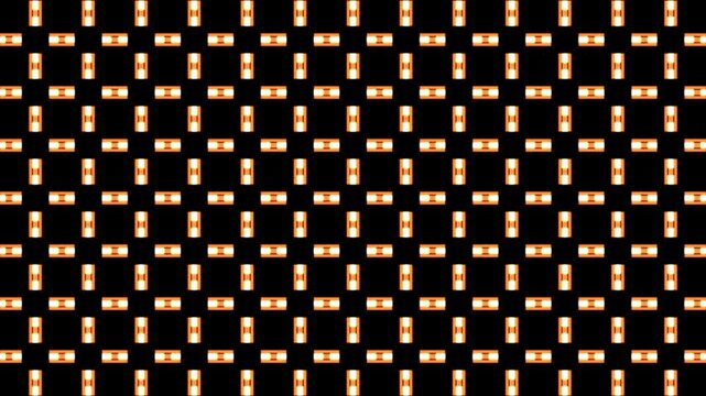Abstract Black and White Geometric Tile Pattern with Cross Motifs