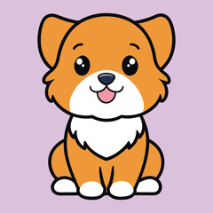 Obraz premium Cute Cartoon Havashu Dog isolated Illustration Design 