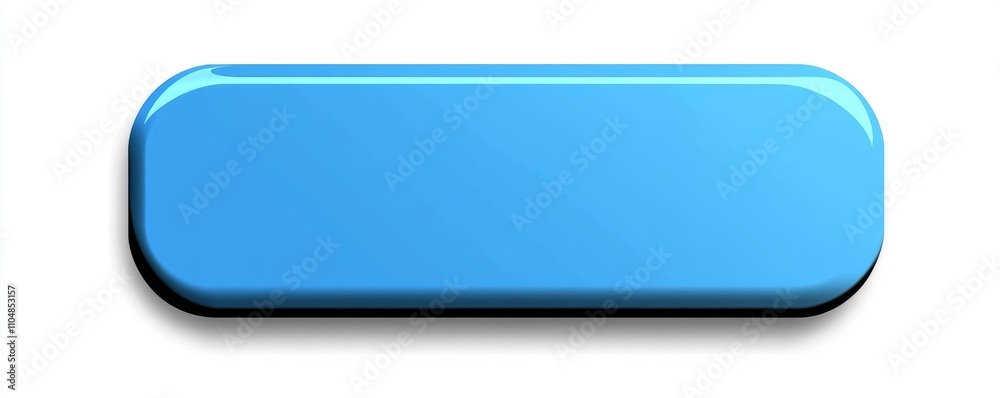 Aufkleber blue rectangular glossy button modern design element 3D push empty label