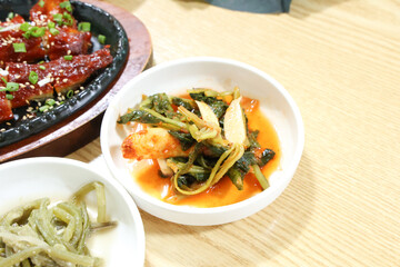 Korean side dish. Young radish kimchi