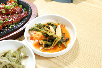 Korean side dish. Young radish kimchi