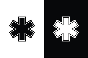 Obraz premium First Aid Essentials. The Life Star Emergency Medical Sign