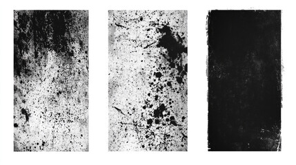 Old wall texture cement dark black gray background, Dirty Grunge Textures Vector Set.