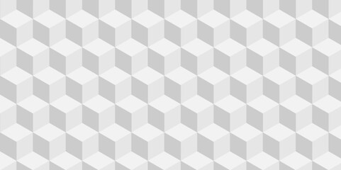 White geometric cube creative concept triangle overlap square technology background. digital cubes fabric and wallpaper grid block texture background.