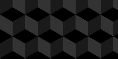 Minimal abstract dark black background from cubes vector art. Geometric tiles and mosaic creative stylish seamless pattern block cube background. minimal hexagon cubes mosaic shape vector design.