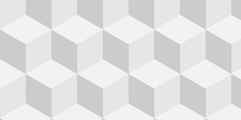 Obraz premium White geometric cube creative concept triangle overlap square technology background. digital cubes fabric and wallpaper grid block texture background.