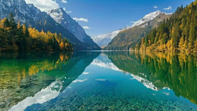 A Lake That Splits in Two by Itself