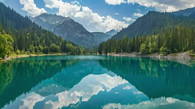 A Lake That Splits in Two by Itself
