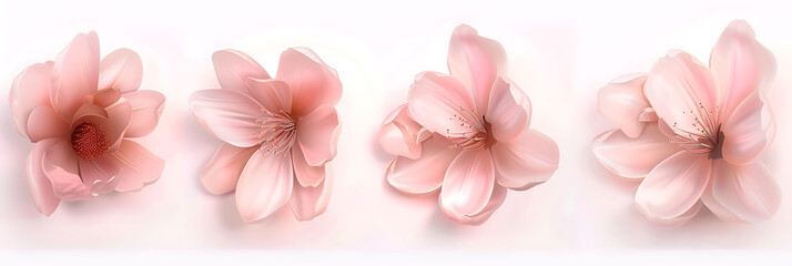Soft Pink Cherry Blossom Flowers in High Detail Captured in a Serene and Elegant Presentation, Perfect for Spring-Themed Designs and Artistic Projects