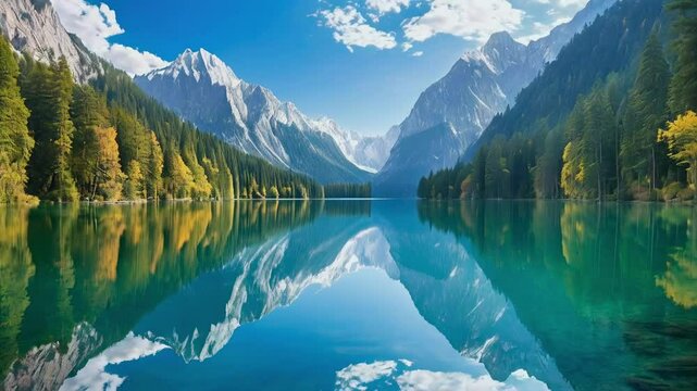 A Lake That Splits in Two by Itself