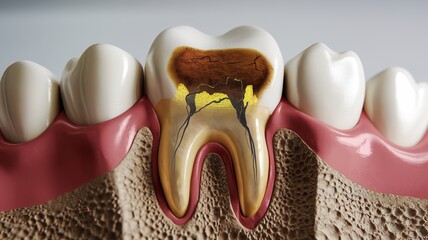 a tooth with dental caries