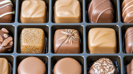 Decorated Chocolate Candies in an Elegant Gift Box