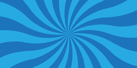 Background sunburst pattern blue design. Vintage sunrays illustration swirl grunge backdrop line. sun beam vector banner design and comic burst gradient concept pattern.