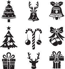 Christmas elements set vector 