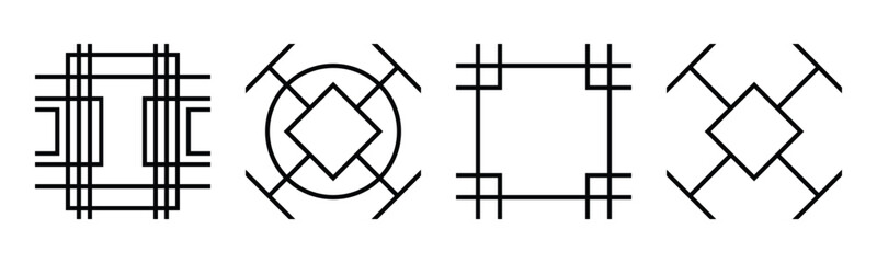 Set of seamless pattern background. Vector design for wallpaper, card, fabric pattern, web banner, book cover and poster. Geometric shape concept.