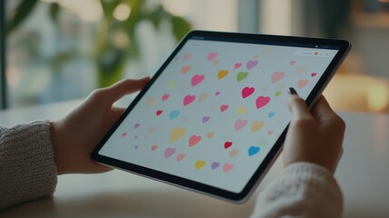 Engaging with Social Media on a Tablet Screen