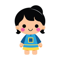 Girl Character Vector Illustration