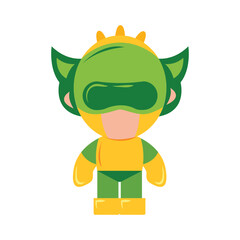 Superhero Figure Vector Illustration