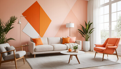 modern living room with sofa