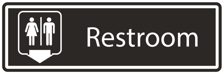 Restroom directional sign