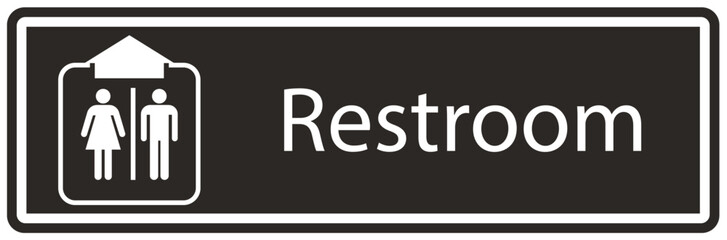 Restroom directional sign