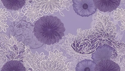 abstract pattern with lilac flowers