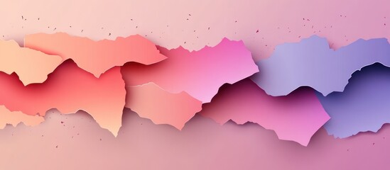 Obraz premium Abstract Pastel Paper Landscape: A Serene Visual Composition
