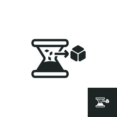 Scarcity of goods icon isolated on white background. Vector illustrations are made with vector-based software, not AI generated results.