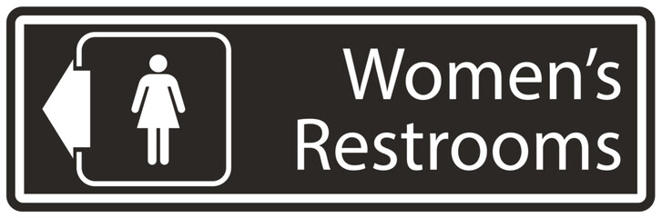 Restroom directional sign