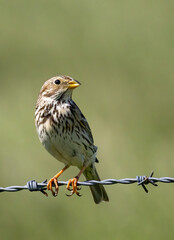 Corn Bunting in natural habitat