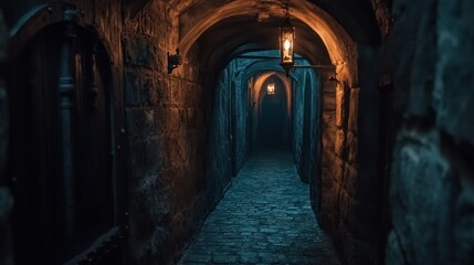 Fototapeta premium Dark history museums with immersive storytelling exhibits