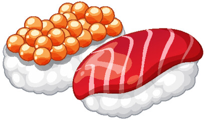 Delicious Sushi and Roe Illustration