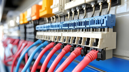 Colorful Cables Connected to Electrical Panel