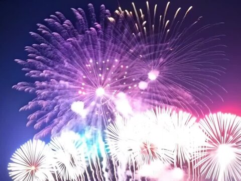 Happy New Year Fireworks & Confetti Backgrounds: Cute AI-Generated Wallpaper Collections on Adobe Stock