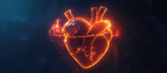 Fiery Heartbeat: A Digital Anatomy of the Human Heart